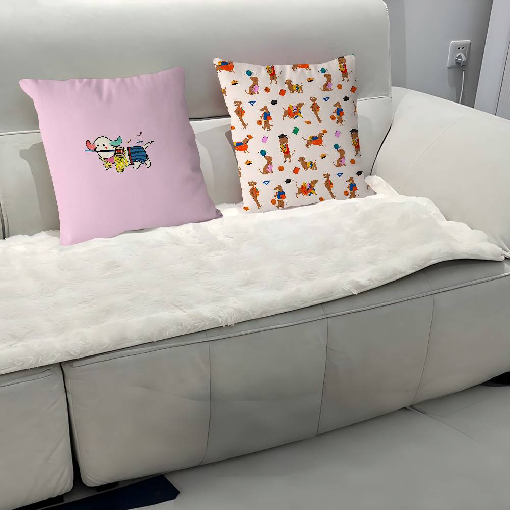 Cartoon Dackel Hund Kissenbezug Kissenbezug Polsterung Sofa Wurfkissen Heimdekor Kissenbezug
