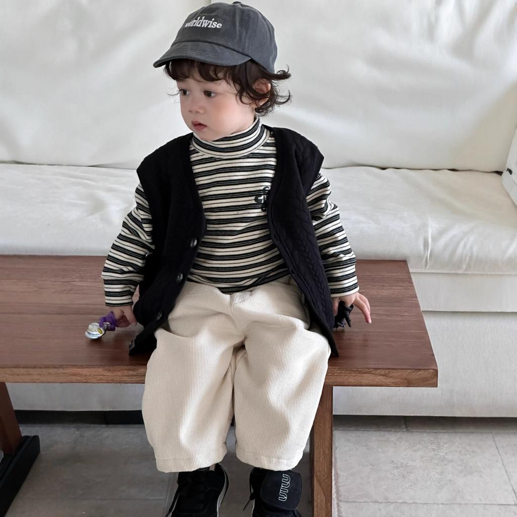 Children's Double-layer Cotton Vest Jacket, New Autumn and Winter Bottoming Shirt, Children's Clothing, Boys' Thickened Set