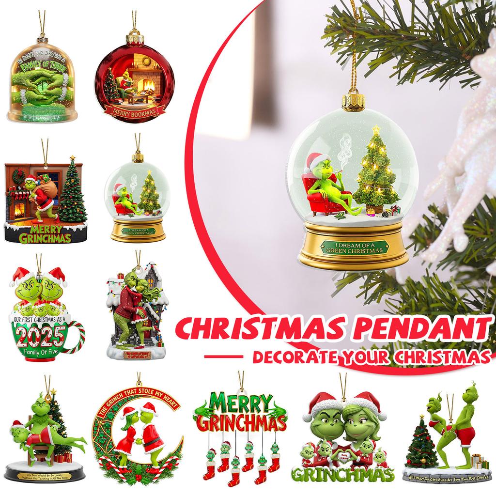 Christmas Tree Decorations - Funny Christmas Tree Ornaments - Funny Green Doll Christmas Pendant Ornaments Indoor Home Party Gifts