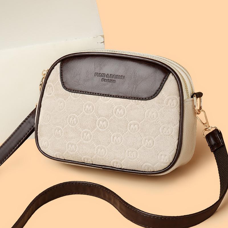 Ladies Multi-layer Fashion Crossbody Bag, Single Shoulder Small Round Bag, Casual Style