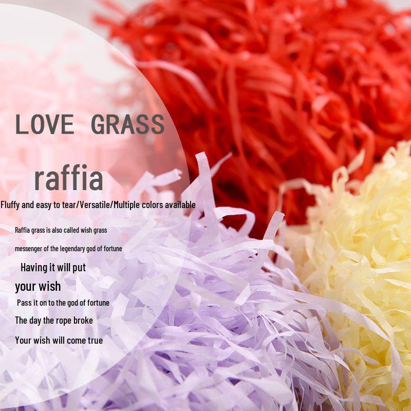 Raffia Shredded Paper Grass for Gift Box and Fruit Box Decoration