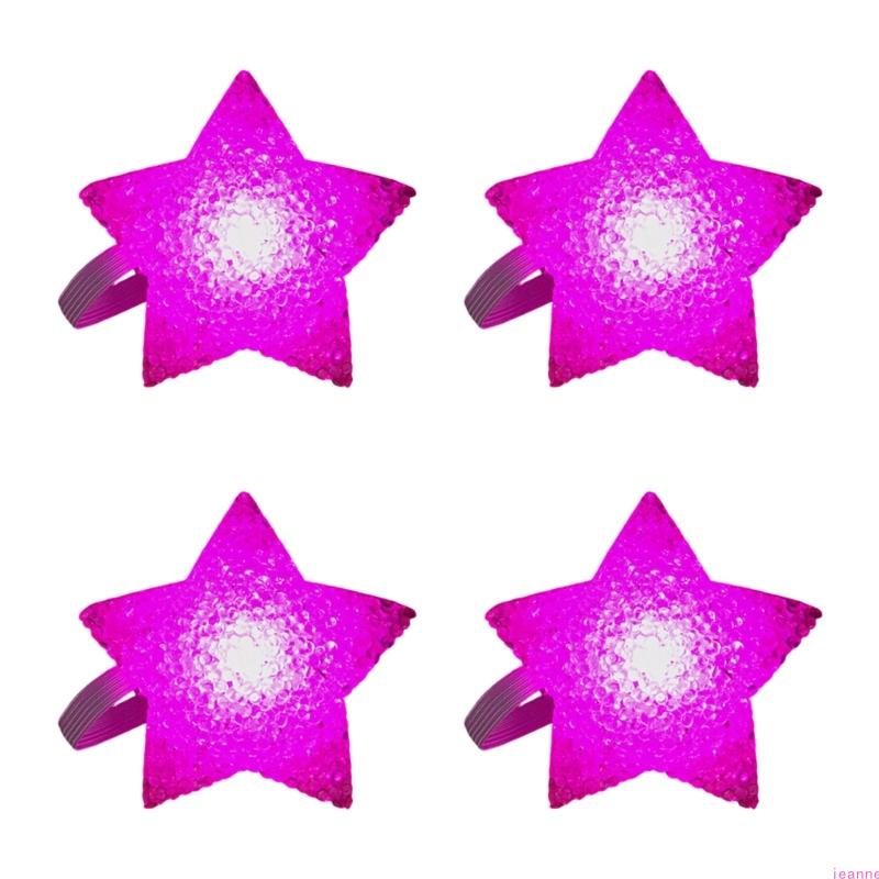 Pack Of 4 Handheld Star Lights For Dance Performances Stage Property Party Decorations Bright LED Glowing Effect
