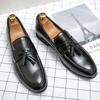 Mens Dress Shoes Pu Leather Fashion Men Business Dress Loafers Pointy Shoes