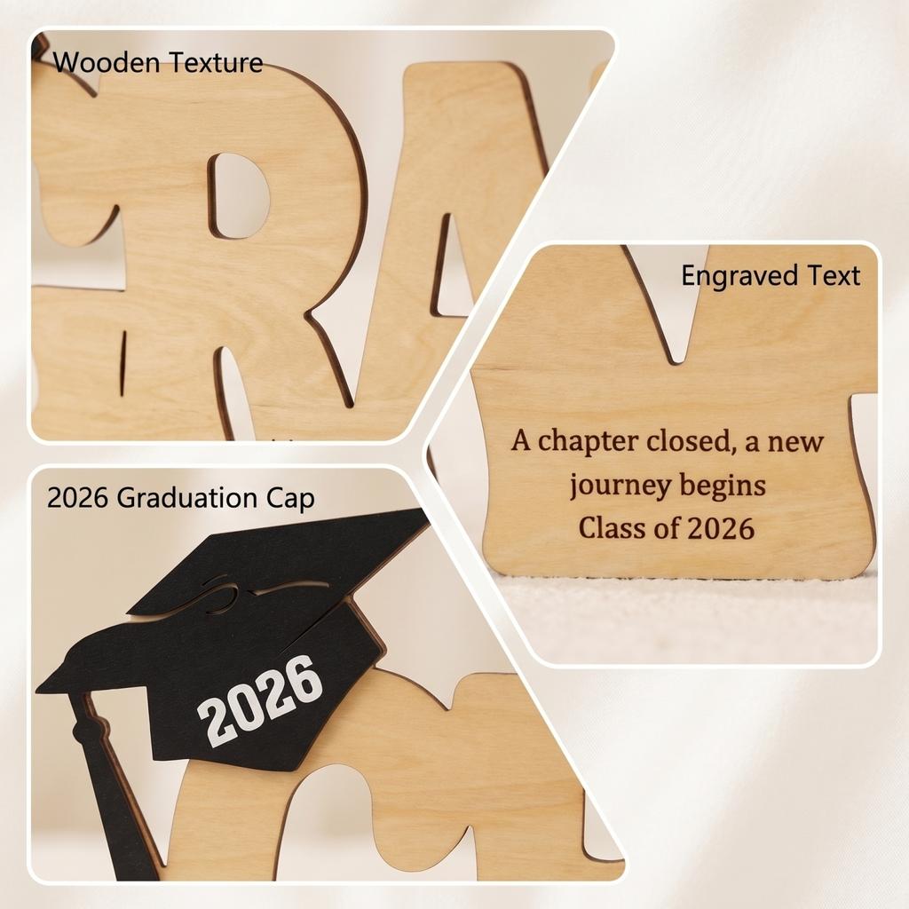 Graduation Wooden Desktop Decoration