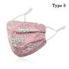 Washable Breathable Face Mask Anti-UV Sunscreen Mask Fashion Cotton Printing Mask  Outdoor Sports