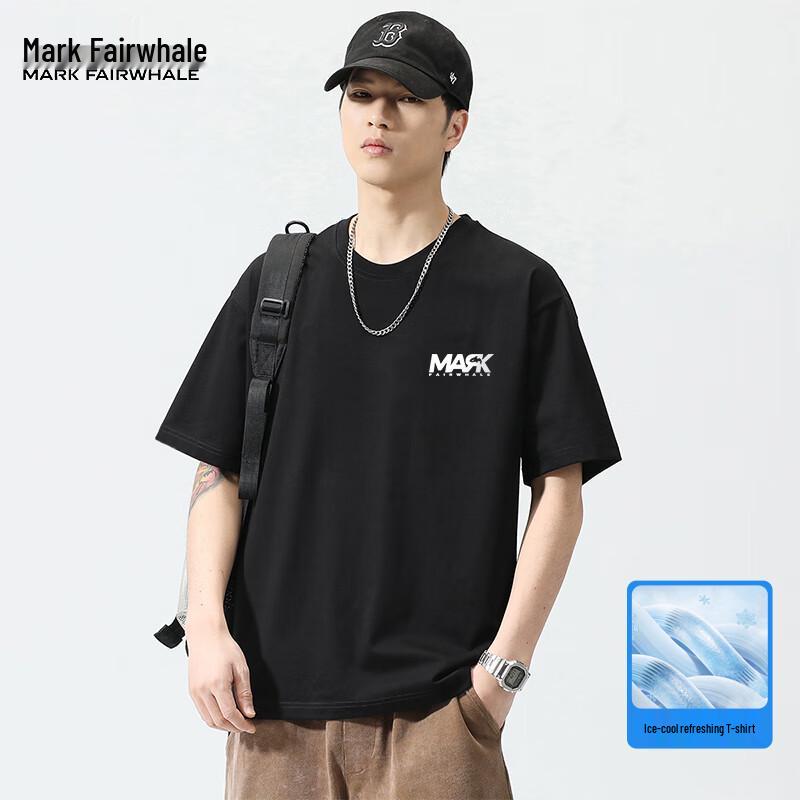 Mark Fairwhale Men s Cool-Sense K-Letter Print Short Sleeve T-Shirt 4XL