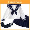 Adorabile Set Uniforme da Marinaia Stile Accademia per Ragazze con Cappuccio Rimovibile per l'Estate
