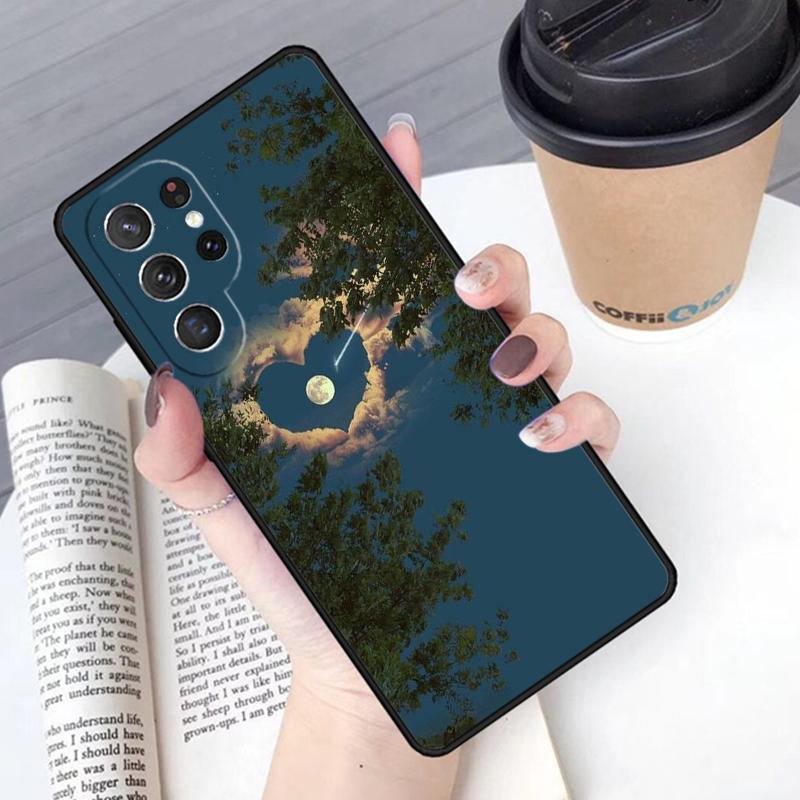 Moon Star Cloud Night Phone Case Cover For Samsung Galaxy S24 S25 Ultra S21 S22 Ultra S10E Note 10 Plus Note 20 FE S23