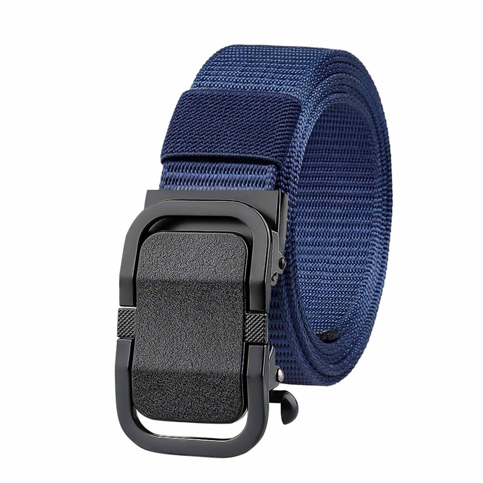

Automatic Buckle Men’s Belt – Toothless Thickened Nylon Belt, Outdoor Fashionable and Business Casual Waist Belt for Daily Use One Size