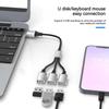 USB Type C HUB Extensions 4 Ports USB Cable Splitter OTG High Speed Transfer Adapter Portable Converter For PC Computer Laptops