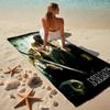 Custom Name Winter Flight Stylish Digital Printing Beach Towel Quick‑Drying Absorbent Blanket for Beach Pool Gym Travel