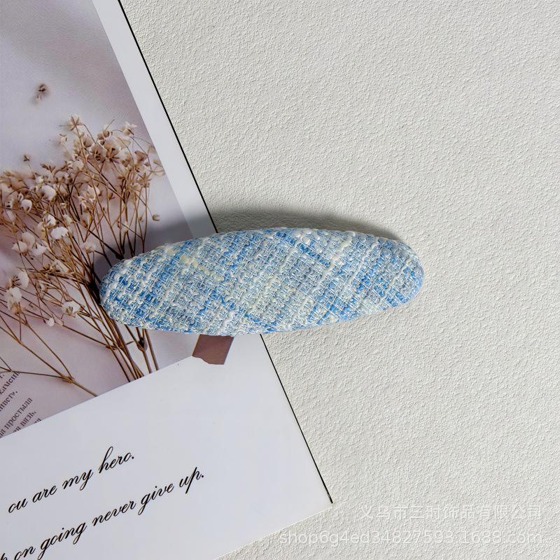 Korean Floral Plaid Triangle Hairpin for Spring-Summer - Clip for Flyaway Bangs and Sides