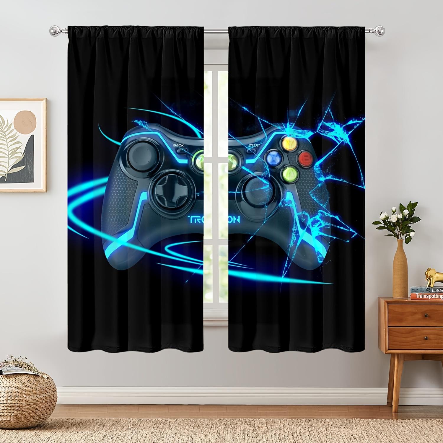 

Luxury Game Player Printing Handle Gamepad Boy Kid s Window Curtains Blinds for Living Room Bedroom Kitchen Door Home Decor 2Pcs W50 X H130(CM)X2&Grommet Top
