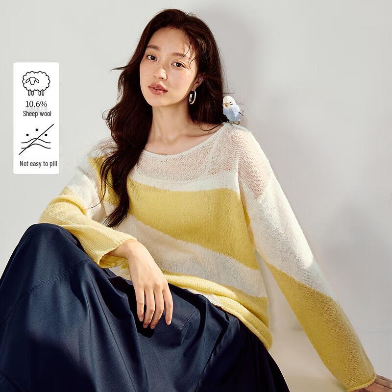 INMAN Women s Striped Knit Top M