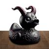 Resin Duck Statue Novelty Ornament Satanic Duck Figurine Punk Duck for Halloween Car Accessories