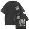 Washed Vintage Rapper The Notorious Big World Tour  Tshirt Biggie Smalls Print T Shirts Men Women Hip Hop Oversized Tshirts