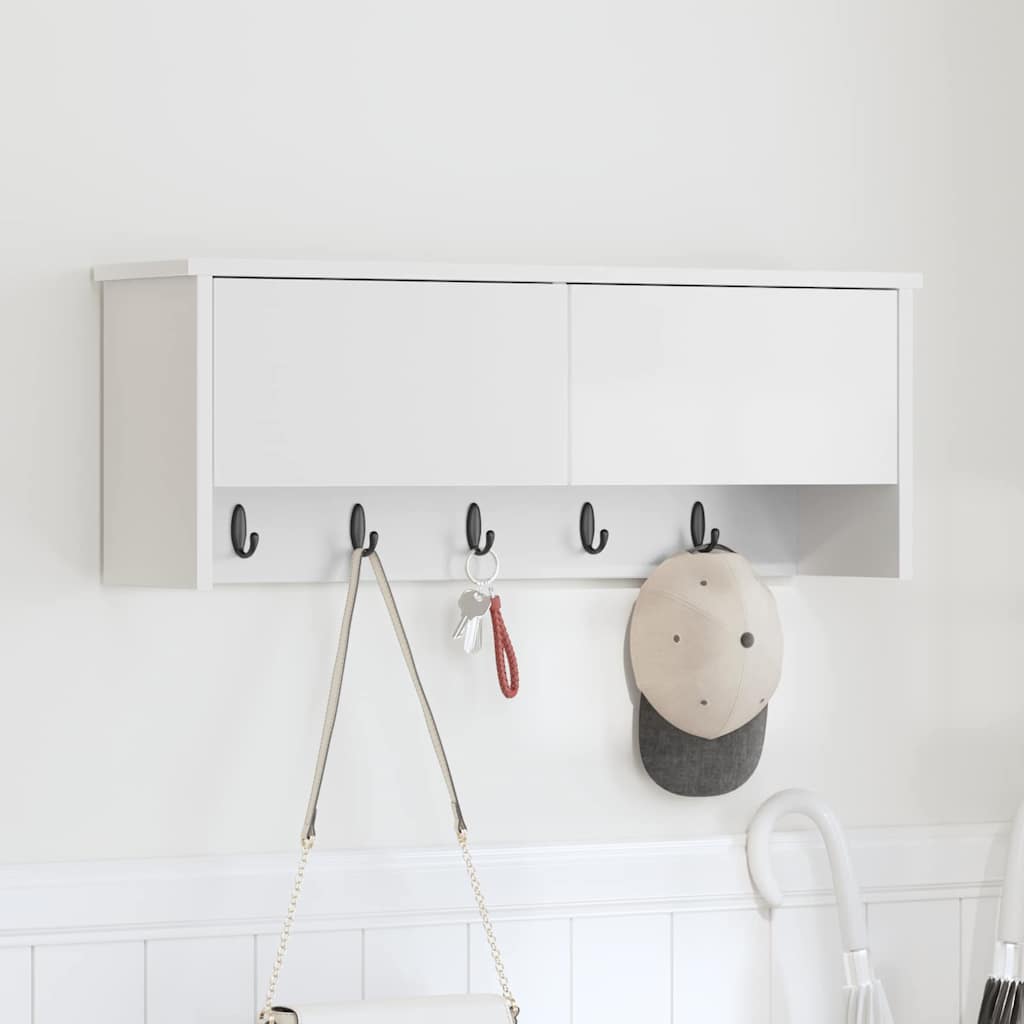 Wall Mounted Nightstand White 80 X 20 X 30 Cm Engineered Wood