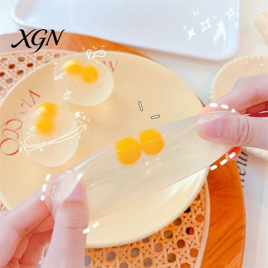 צעצוע כדוריק Yolk Squeeze מ-TPR 1/2/3 יחידות ביצה שקופה צעצוע חרדה חינוכי יחיד כפול אנטי-חרדה פידג'ט רך מתיח כדור לחץ מתנות למסיבה סנסורי