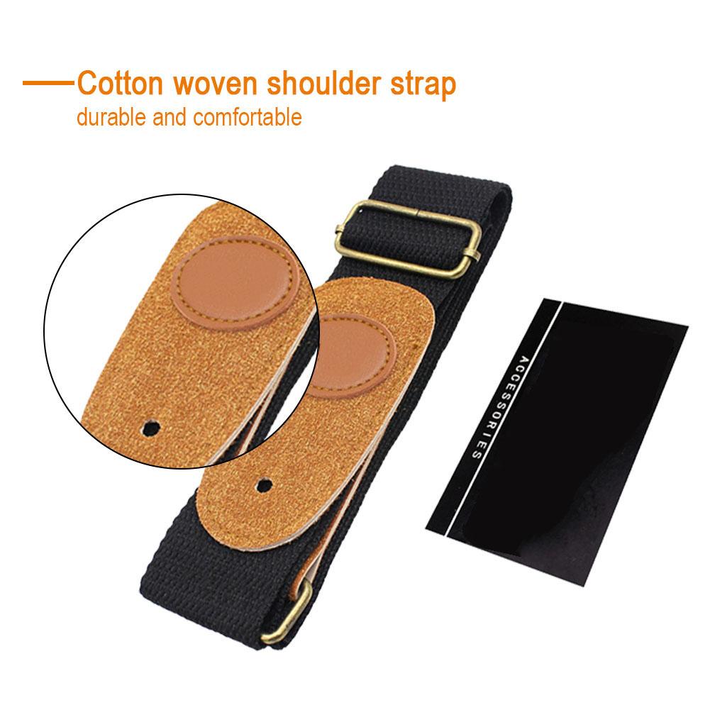 IRIN Comfortable Cotton Woven Folk Guitar Shoulder Strap (Brown)