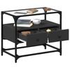Vidaxl Szafka Pod Tv Ze Szklanym Blatem, Czarna, 60X35X51 Cm
