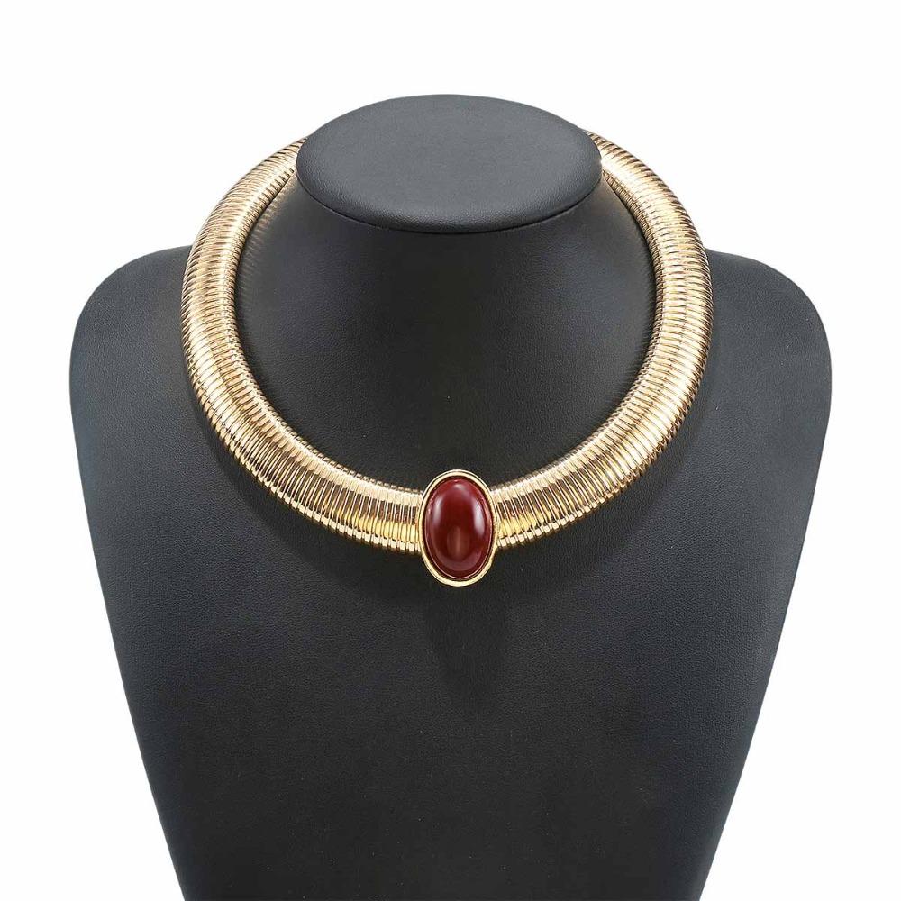 Metal Chain Snake Bone Chain Necklace Vintage Chunky Chain Necklace  Girls Style 3