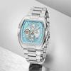 New Design Tonneau Watch Men Luminous Waterproof Date Stainless Steel Chronograph Quartz Watches for Men Relogio Masculino