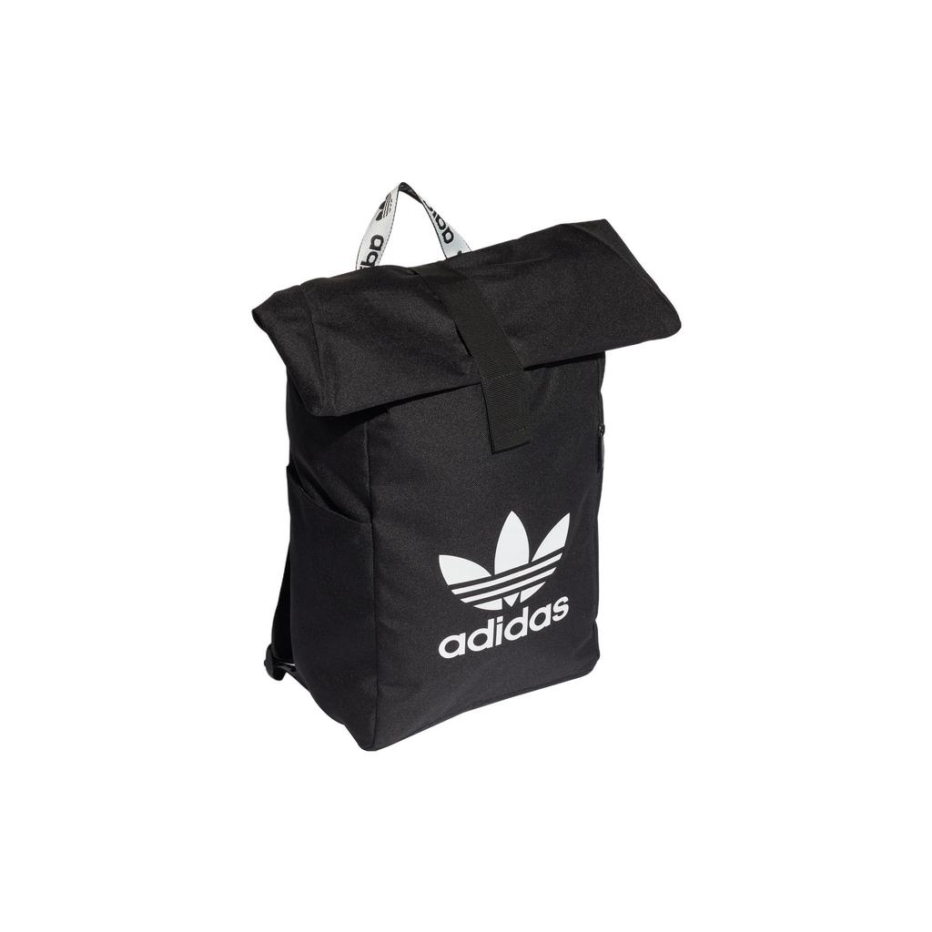 Adidas Originals Trefoil Sports Casual Logo Print Pattern Polyester Backpack Unisex Backpacks Black HK2629