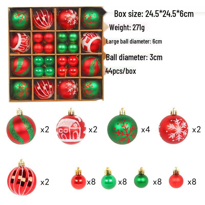 Hong Kong Love Christmas Ornament Set: Creative Painted Hanging Balls for Tree & Party