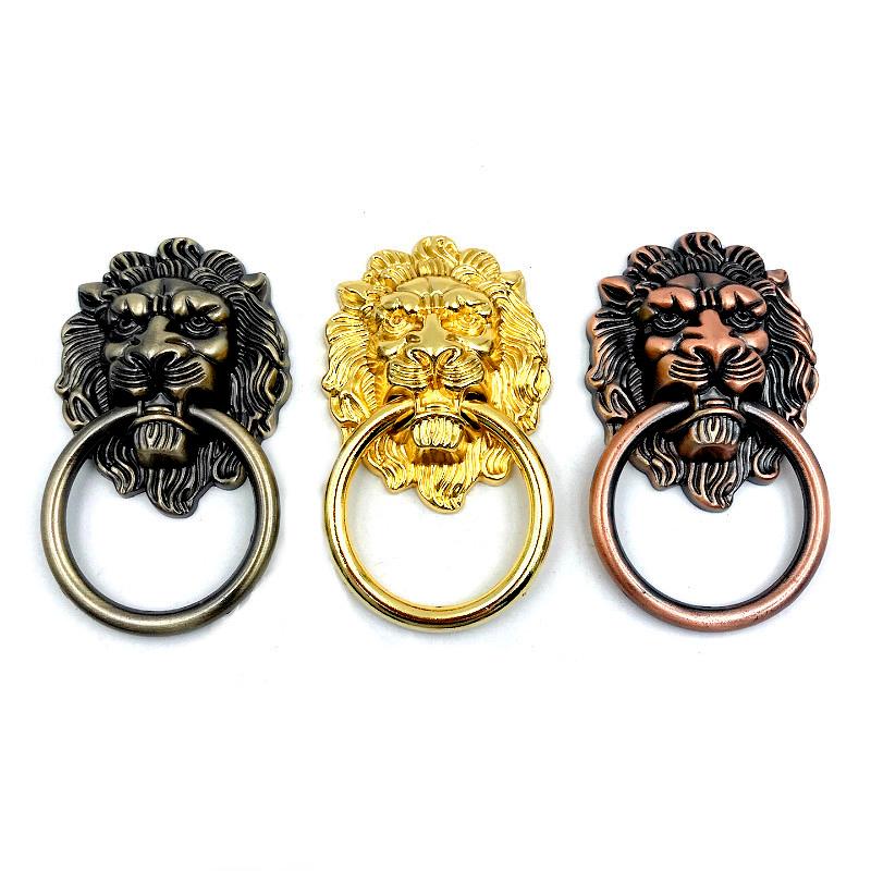 Knobs and Pulls New Antique Bronze Lion Head Pulls for Dresser Drawer Cabinet Door Handles Knobs Door Knocker