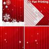 2pcs 2D Flat Printing Christmas Window Curtains Christmas Snowflakes Versatile 100% Polyester Without Electricity Festive Wall