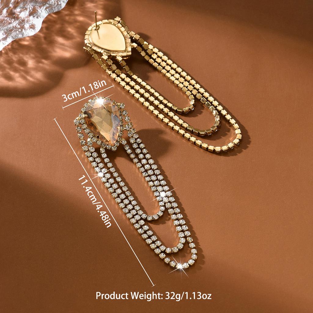 French style romantic high-quality temperament atmospheric U-shaped hollow water droplet earrings ear accessories