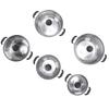 5PCS Cookware Set with Glass Lids Stainless Steel Milk Pot Kitchen Cooking Set for Induction Cooktop