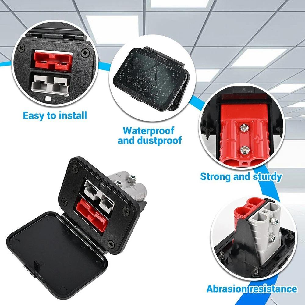 1Pc 50A For Anderson P-lug Charging Panel Flush Mount Bracket Cover Connector P-lug Bracket For Ship Yacht RV Bus Caravan