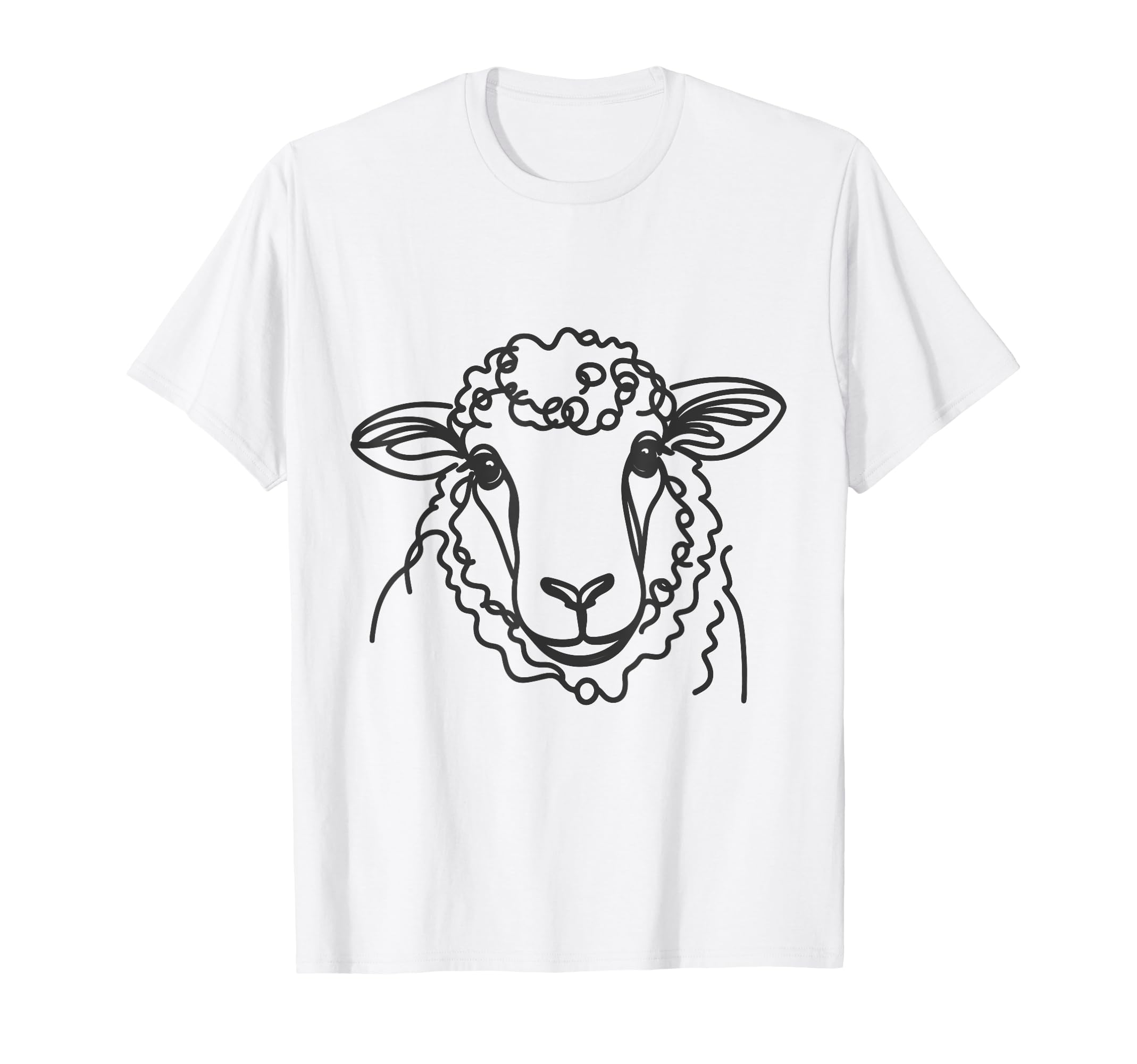 Line Art Dad Mom Sheep - Suffolk Sheep T-Shirt