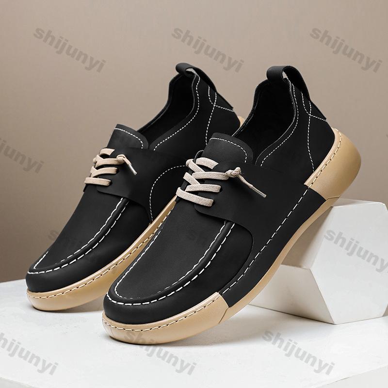 Fashion Large Size Men Shoes Spring Autumn Fashion Cross Tied Outdoor Casual Shoes Comfortable Vintage Non Slip Height Increase Sneakers