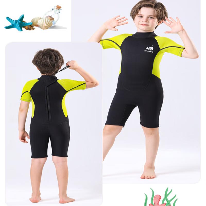 SAKINNO Boys  One-Piece Thermal Sun Protection Wetsuit L
