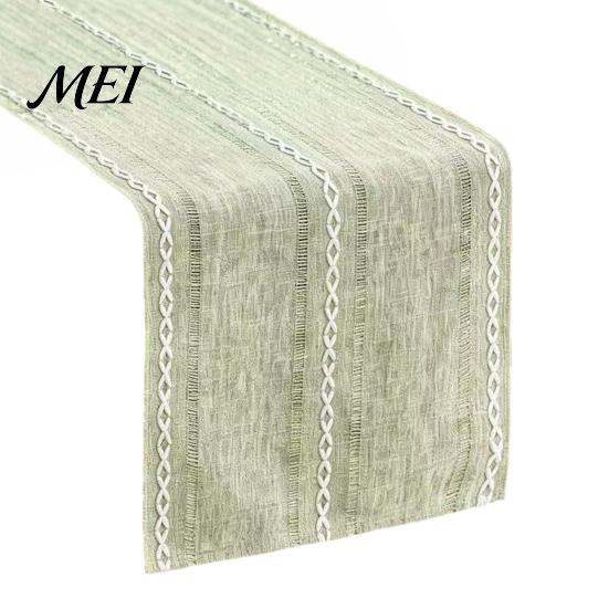 Nordic Table Runner Cotton Linen for Dining Table, Minimalist Long Desk Home Decor Kitchen Coffee Tea Natural Rustic