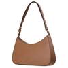 Tory Burch Logo Zipper Closure Underarm Tote Shoulder Bag Women Bags Brown 171577-909