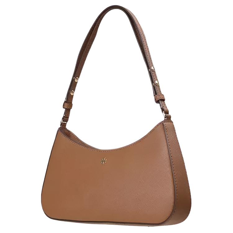Tory Burch Logo Zipper Closure Underarm Tote Shoulder Bag Women Bags Brown 171577-909