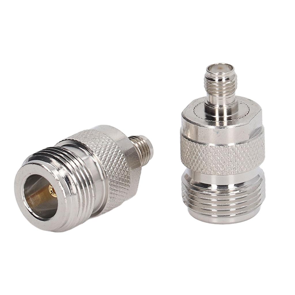 2Pcs N Female to SMA Female Adapter RF Coaxial Coax Cable Connector Home Audio Accessories