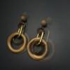 Exaggerated Personalized Earrings, Geometric Round Retro Contrasting Color Large Circle Earrings for Women