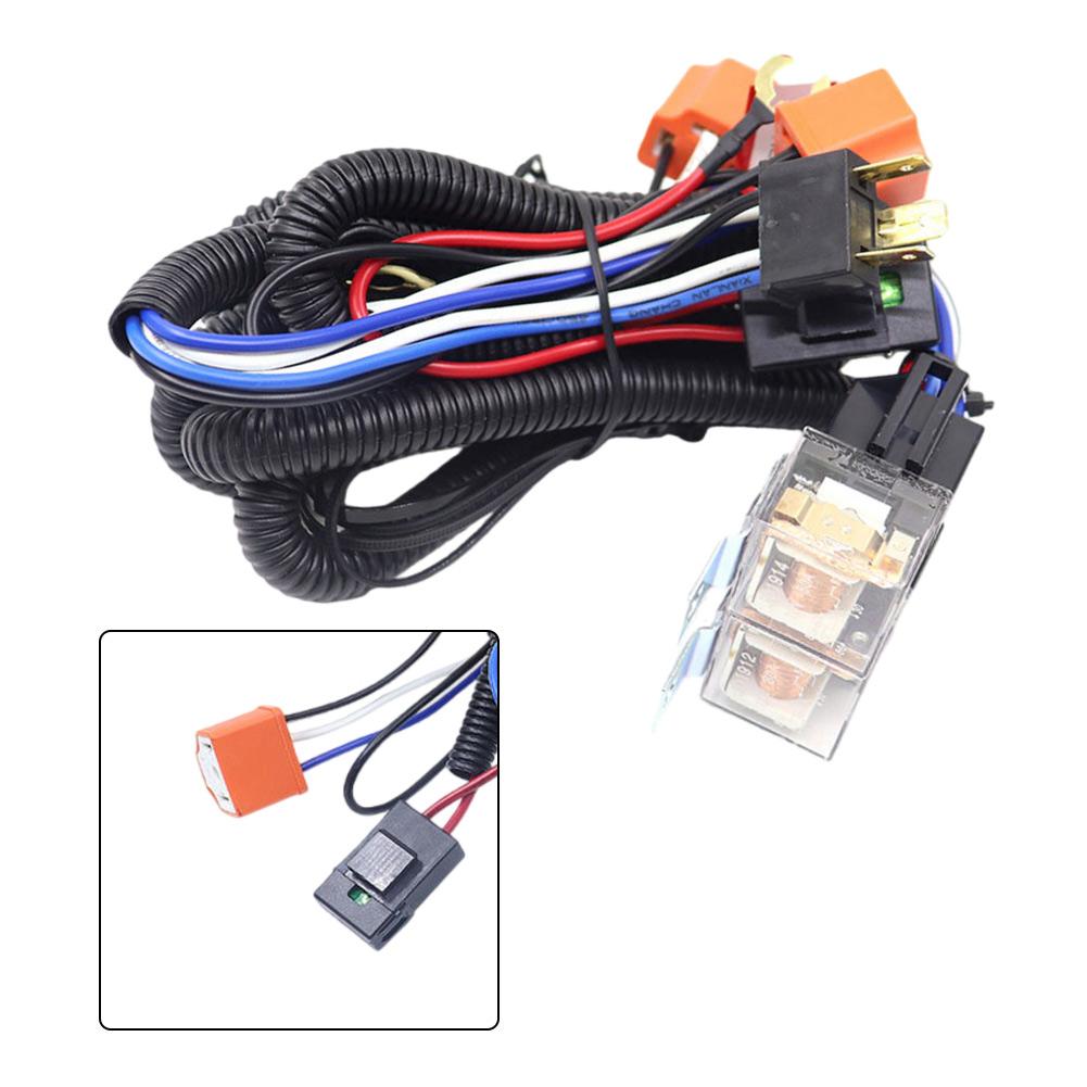 

12V 80A Wiring Kit H4 Headlight Relay For Headlight Upgrade LED And HID Compatible Includes Fuse Protection For H6054 Headlights China Mainland