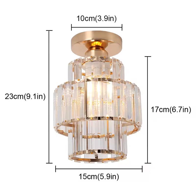 Dining Room Crystal Chandelier Golden Kitchen Island Hanging Light Interior Decor Luxury Modern Led Ceiling Lamp Pendant Light