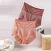 Big Size Lady Summer Thin Sexy Lace Hollow Out Abdominal High Waist Triangle Briefs