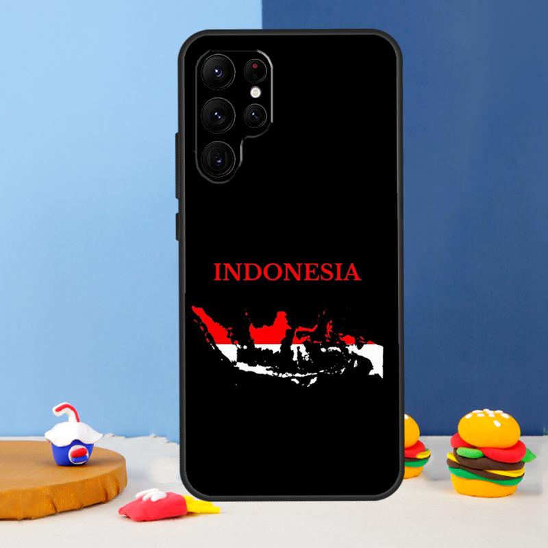 Indonesia Flag Phone Case For Samsung Galaxy S24 S25 Ultra S9 S10 S20 S22 S21 S23 Plus S24 FE Cover Coque