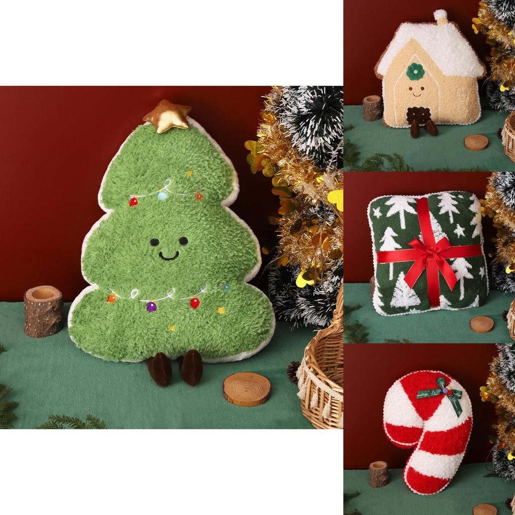 Christmas Series Plush Elf Reindeer Pillow With Pp Cotton For Holiday Home Decor