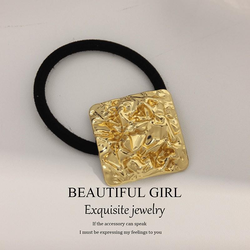 Minimalist Metal Hair Ring - New Korean Style High-End Ponytail Tie Rubber Band.