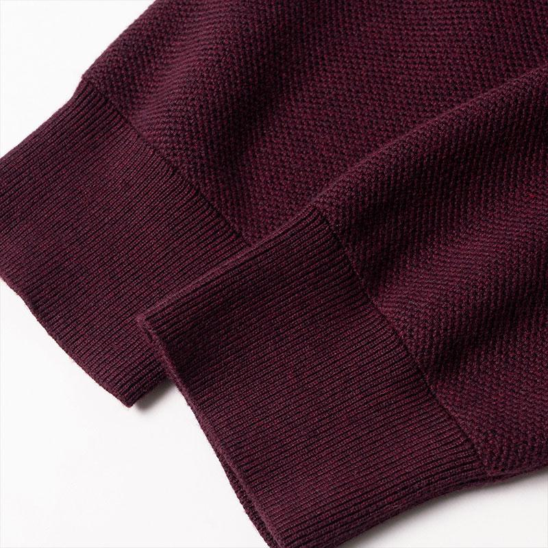 Polo Ralph Lauren Solid Color Zip High Neck Sweater Men sweater Burgundy 710888900-005