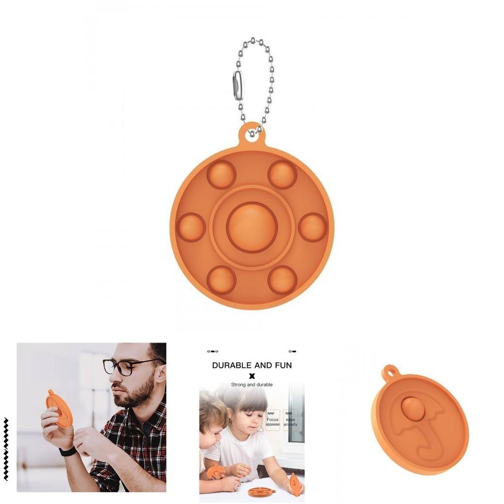 Squid Game Pop It Simple Dimple Push Bubble Keychain Pendant Fidget Toy For Stress Relief Fun