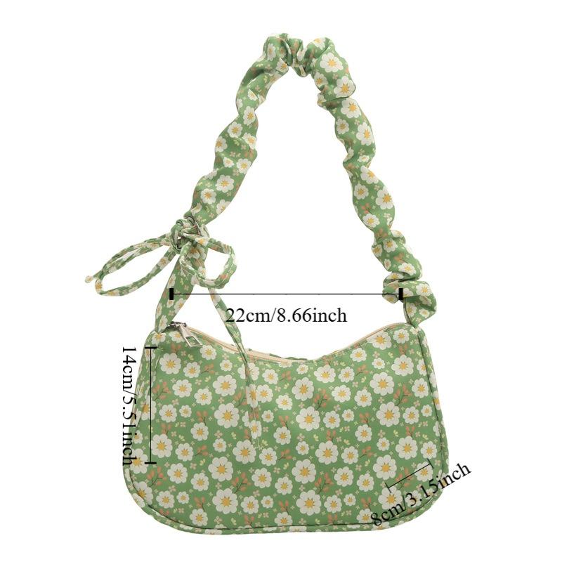 Large Capacity Sweet Canvas Bag Bow Lovely Tote Bag Korean Style Printing Shoulder Bag Outdoor